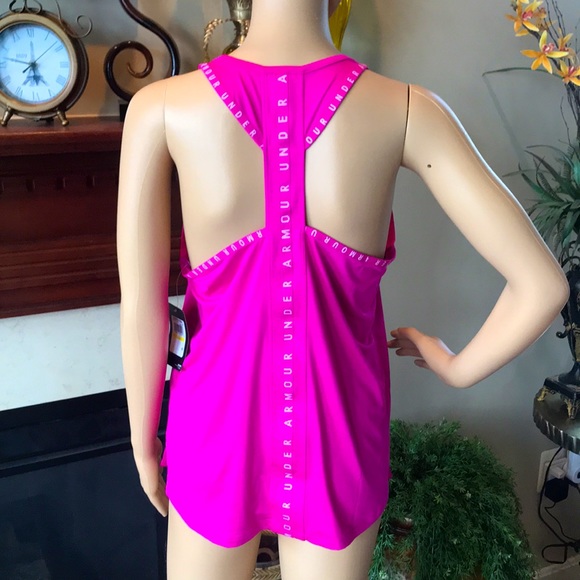 Brand New Under Armour Heatgear Pink Tank Top - Picture 8 of 15